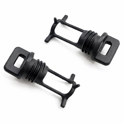 auaurly 2 PCS Fine Thread Kayak Drain Plug Kit Black Plastic Boat Hull Fine Thread Bungs 52802 for Kayak Canoe