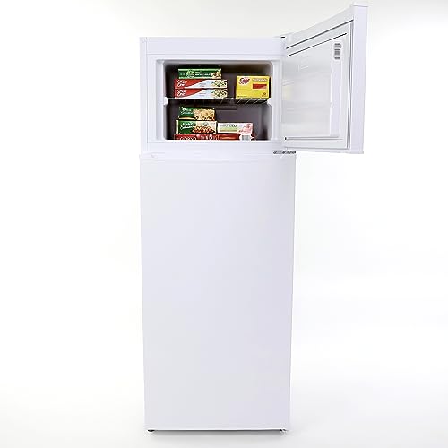West Bend Apartment Refrigerator Freestanding Dual Door Slim Design Full Fridge with Top Freezer, Adjustable Mechanical Control, for Condo, House, Small Kitchen Use, 7.4-Cu.Ft, White on Fridge.com