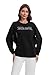 Women Waffle Knit Mama with Zippers Breastfeeding Sweatshirt Mama Embroidered Zip Nursing Pullover Tops(S, Black)