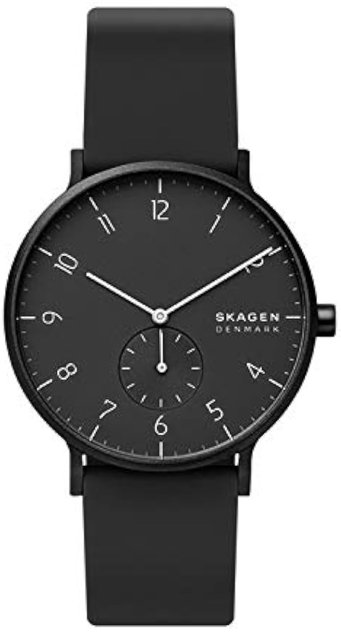 Skagen Aaren Colored Silicone Quartz Minimalistic 41mm Watch