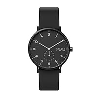 Skagen Men's Quartz Watch analog Display and Silicone Strap, SKW6544