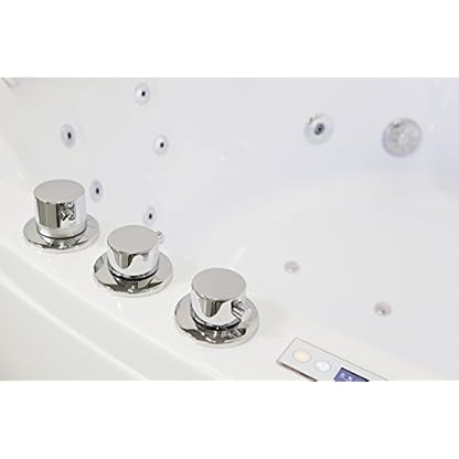 Jet-Line® Whirlpool | Villa Sabrina Weiss 1.6 x 1.6 m XXL | Neu mit umlaufendem Wasserfall | Vollaustattung Eckbadewanne | Pool Eck Badewanne | Whirlwanne | Ozon Heizung LED – Bild 8