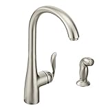 Moen 7790SRS Arbor One-Handle High-Arc Kitchen Faucet with Side Spray, Spot Resistant Stainless