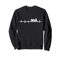 Herzschlag Modelleisenbahn Lokomotive Lok Modell Eisenbahn Sweatshirt
