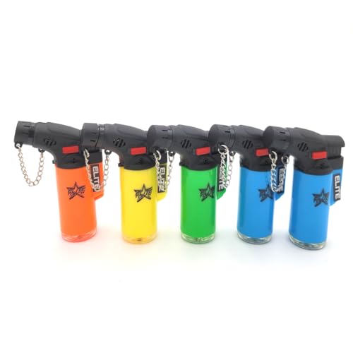 Encendedores soplete recargables pack 20 azul miniatura 2