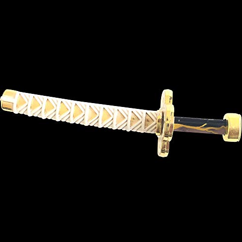 Demon Slayer 1/6 Size 10'' Agatsuma Zenitsu Sword Samurai Sword Katana Knife Action Figures Game Collection Sword Toys Sword Party Supplies Gift Sword Metal Room Decoration (Agatsuma Zenitsu) #TOP4