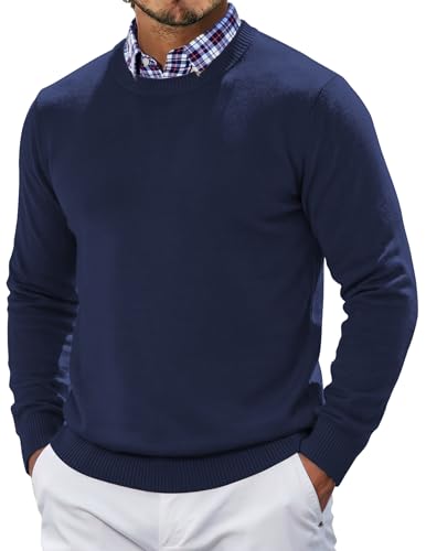 COOFANDY Men's Lightweight Knit Crewneck Sweater