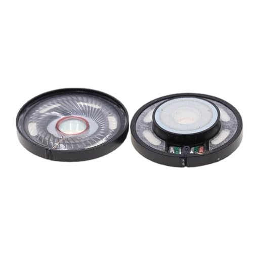 HUANGING 2Pcs Nero 50mm Altoparlanti Cuffie Driver 32Ohm 112dB Altoparlanti Parti di Riparazione per Cuffie 50mm Altoparlanti Driver