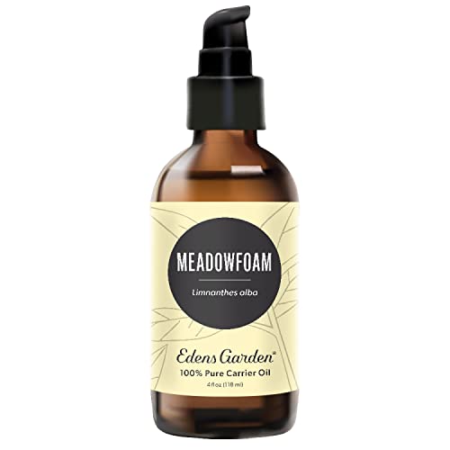 Edens Garden Meadowfoam Carrier Oil- 100% Pure Premium Cold Pressed & Hexane Free Natural Moisturizer for Face Skin Body Hair Scalp Lip & Nail Care Diluting Essential Oils 118 ml (4 fl oz)