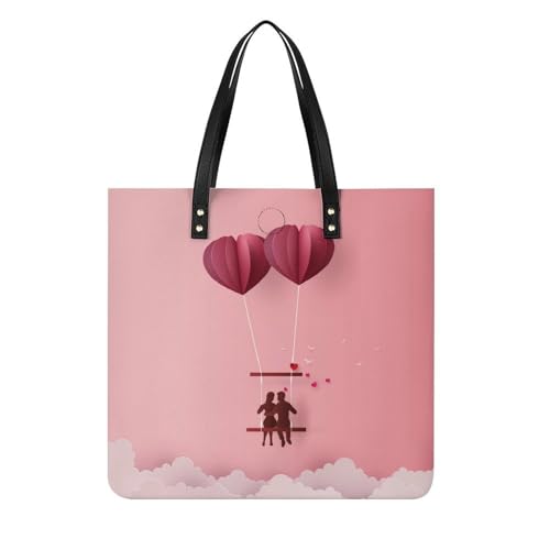 Tote bag pour voyage femmes résistant de 39x39cm avec motif couple romantique original