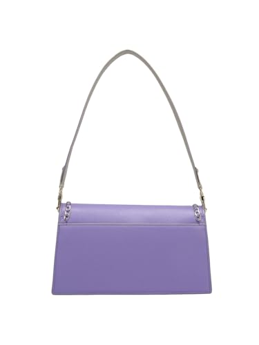 Image of Da Milano Women's Leather Shoulder Bag - Purple