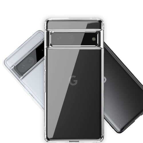 Image of KAPAVER Hybrid Crystal Clear Back Cover Case for Google Pixel 7 | Protective Shockproof Hard PC Soft Flexible TPU Cover