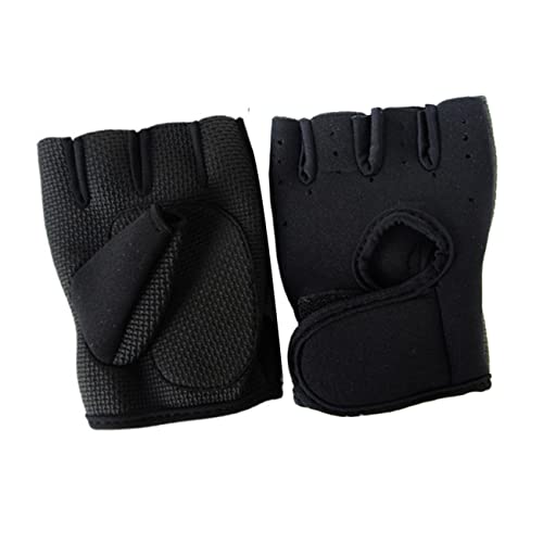 VANZACK Summer Cycling Gloves Half Finger Cycling Gloves Sticking Buckle for Easy Size Adjustment Comfortable for Driving Weightlifting Black l