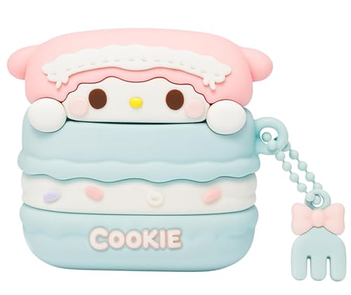 Image of Emoh Roced Case for AirPodS 4 (2024) with Keychain (ANC), Cute Cartoon Shockproof Protective Cover Compatible with Apple AirPods 4th Generation 2024 for Women and Boys (Cookie)