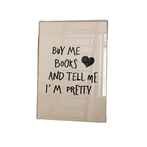 Buy Me Books And Tell Me I'm Pretty — Retro Typography Wall Art Print