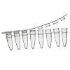 أنبوب MUHWA 0.2ml PCR مع جدار رفيع ، شريط 8 أنابيب ، أغطية مسطحة ، 200 شرائط