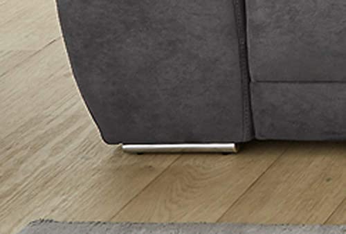 Big Sofa XXL B306/T134/H86 cm, bequeme Lounge Couch mit hochwertiger Federkernpolsterung, viele Kissen, Liegefläche 120 cm x 240 cm, angenehmer Mikrofaserstoff-Bezug in Grau / 15114