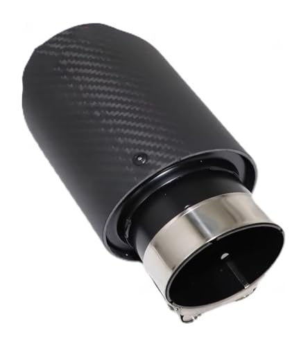 Tuyau d'échappement en carbone mat 54mm-101mm embout en acier inox