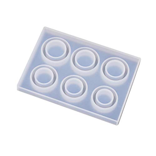KunmniZ 4/6 Cuadrícula DIY Anillos Forma de Silicona Epoxi Molde de Resina UV Moldes Colgantes Herramientas de Joyería para Pascua Cover