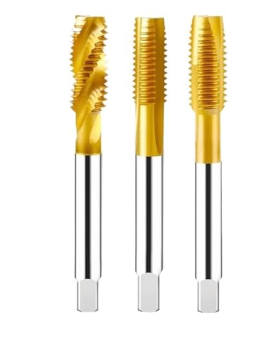 HSS Steel Screw Tap Spiral Metric Thread Tap M2-M18 Machine Tap HSS6542 Threading Tool Tap Drill Bit(Straight,M8x1.25)