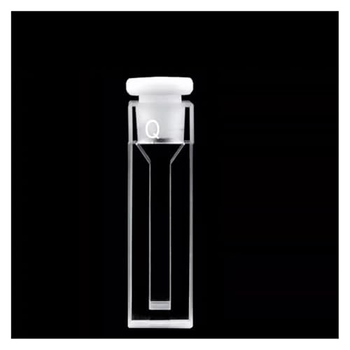 1pcs Slit Width 4mm Path Length 10mm Sub-micro Quartz Cuvette Cell With Plug Two Way Light Volume 1400ul PTFE Seals