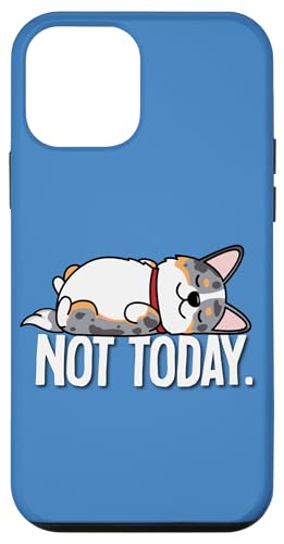 Mens Womens Kids Not Today Nap Cardigan Blue Merle Corgi Dog �X�}�z�P�[�X iPhone 12 mini �p