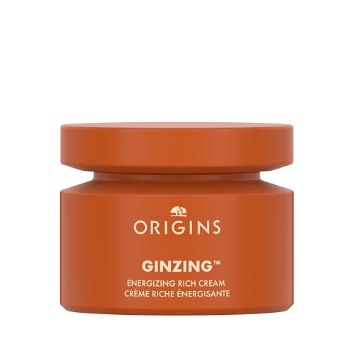Origins GinZing Energizing Rich Cream | Face Moisturizer for Dry Skin with Niacinamide, Caffeine, & Ginseng, 50 ml