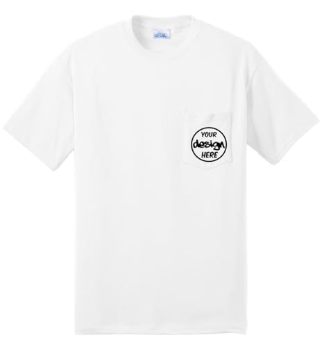 INK STITCH Unisex Pc55p Custom Printing Logo Texts Photo Front Back Pocket Cotton Tees2