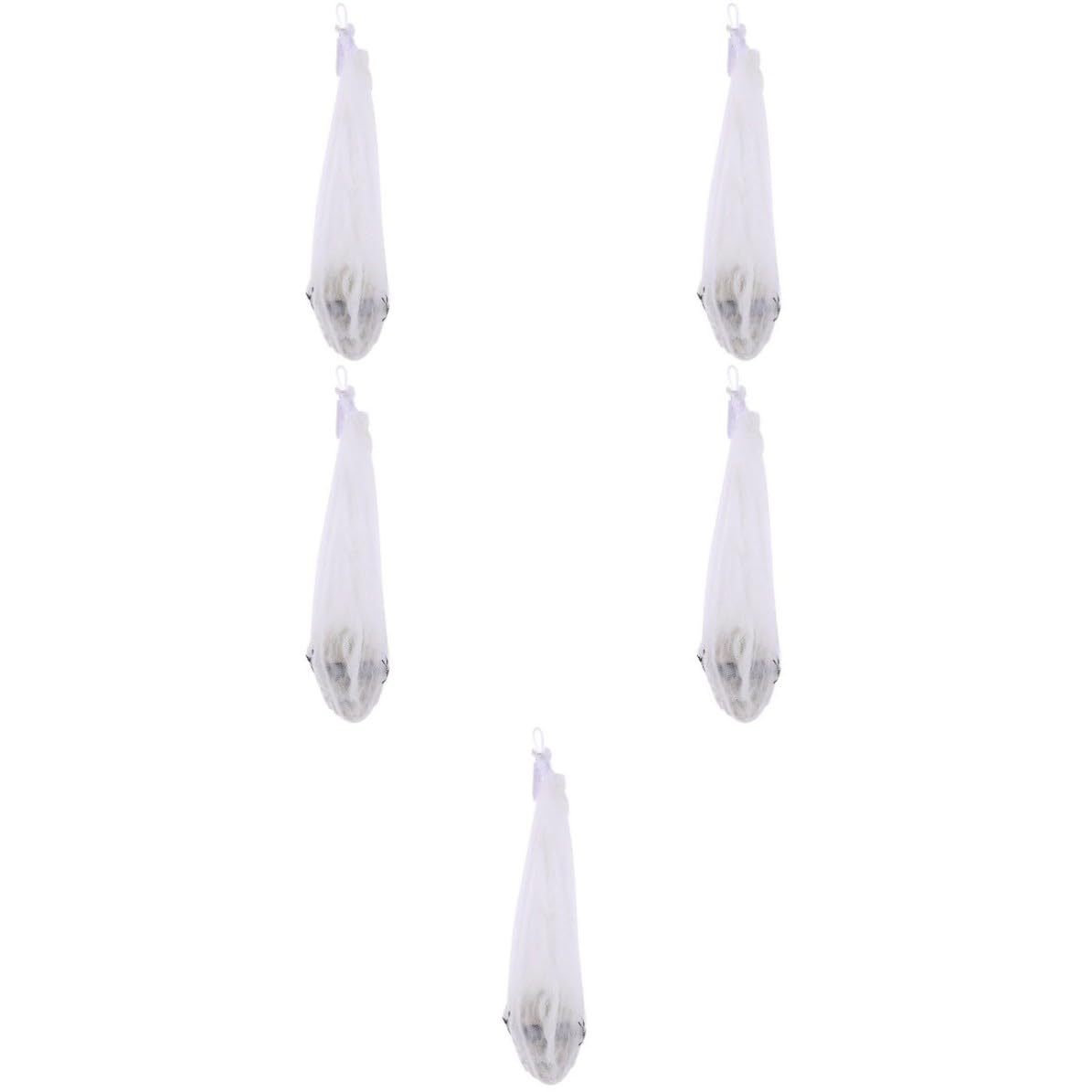 OSALADI 5 Pezzi Decorazione Halloween Scheletro Luminoso da Appendere in Plastico e Tessuto, Addobbo Teschio Luce per Stufa e Festa di Halloween