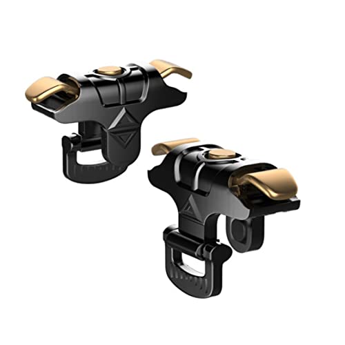 SunaOmni Handy Game Trigger Telefon Joystick Grip Trigger PUBG Joystick für Smartphone Black Gold Remote Triggers