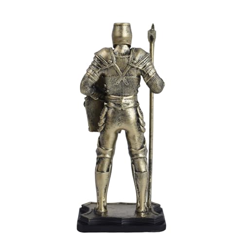 Estatua de caballero medieval en armadura de resina miniatura 5