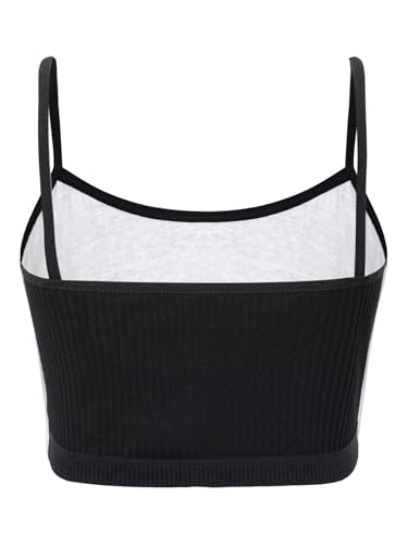 Kids Girls Cami Tank Crop Top Rib Knit Undershirts Young Girls Sports Training Bras Underwear Vest2