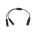 WODASEN Airbus Headset Adapter General Aviation .206” & .25” Dual Jacks GA Twin Plug to Airbus XLR 5 Pin Headset Connector Headphone Extension Cable Converter Compatible with Most Pilot Headsets