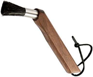 Crank Brush Coffee Pot Brush Wood Dusting Coffee Brush Espresso Coffee Machine Espresso Coffee Maker Espresso Machine Cleaning Tool Home Appliances Walnut Boar Bristle