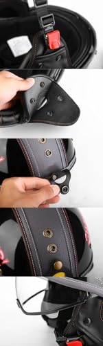 Casco abierto para motocicleta paseos urbanos retro jet vintage visera M 7