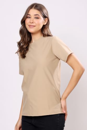 Image of London Hills tops for woman | tshirt for woman | t shirt for womans| tops for women western | western tops for woman's | women t shirt | women tees | gym tshirt for women workout | t shirts Round Neck