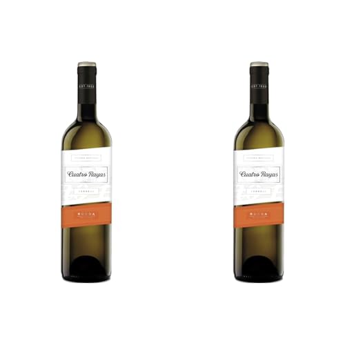 CUATRO RAYAS Vino Blanco Verdejo Vendimia Nocturna D.O. Rueda (Botella x 750ml) (Paquete de 2)