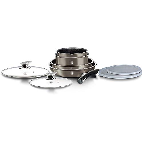 BERLINGER HAUS - 9 pcs cookware Set, Metallic Line Carbon Edition 2 Gallery Image BERLINGER HAUS - 9 pcs cookware Set, Metallic Line Carbon Edition 2 Gallery Image