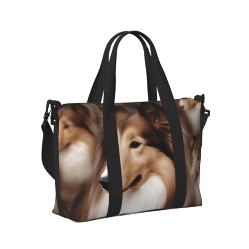 Travel Duffel Bag for Men Gym Bag, Shelties Dog Luggage Bag with Shoulder Strap, Large Gym Tote Bag for Women, Weekender Overnight Bag, Foldable Carry on Bag for Airplane2
