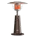 EAST OAK 11,000 BTU Patio Heater Tabletop Outdoor Heater, Mini Portable Propane Heater with 304 Stainless Steel Burner, Triple Protection System, Gas Outside Heater for Patio, Garden, Porch, Bronze