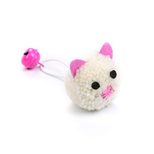 STOBOK Brinquedo de gato de pelúcia com 5 peças, rato, pompom, gato, mastigar, brinquedo molar, brin