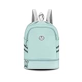 HUA ANGEL Gym Drawstring Backpack Sackpack-Waterproof Travel Hiking Swim Sports Bag with Shoe Compartment for Men Women Girls