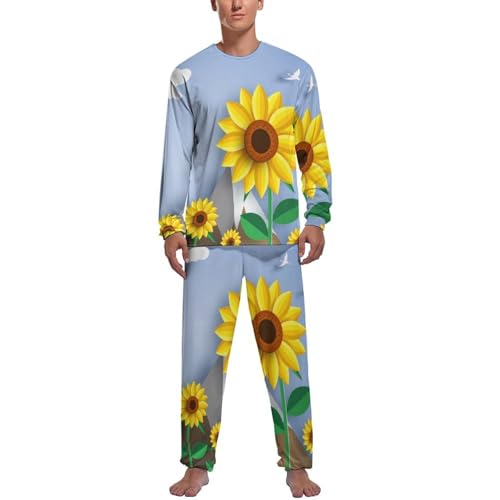 Pyjama homme manche longue Tournesol idéal pour vos soirées détente à la maison