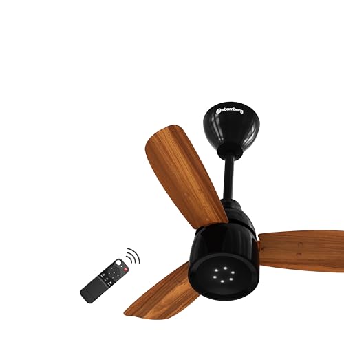 Image of atomberg Renesa Enzel 600mm BLDC Ceiling Fan with Remote | BEE 5 star |High Air Delivery|LED Speed Indicator |Low Noise |Sleek Design | Power Saving | 3 Year Warranty | Honey Maplewood