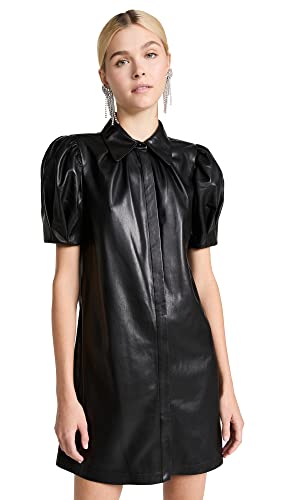 alice + olivia Women's Jem Vegan Leather Dress, Black, XS at Amazon Women's  Clothing store