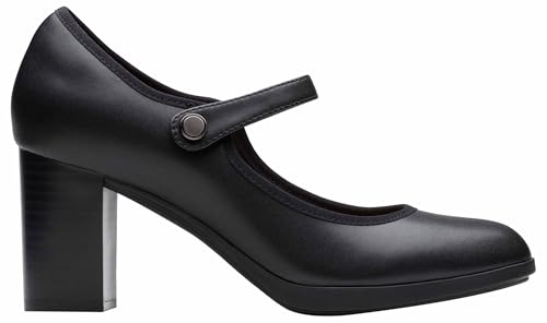 Clarks Damen Bayla Lily, Schwarzes Leder, 36 EU