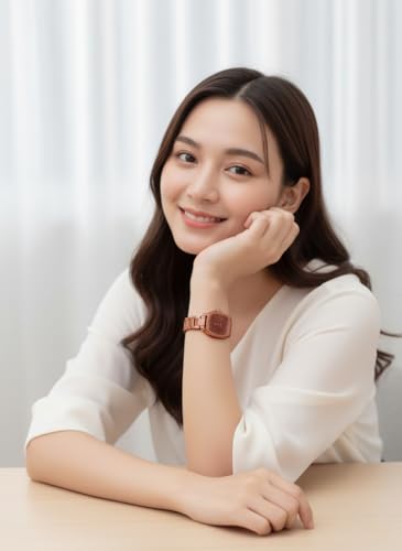 Image of Watches for Women, Luxury Square Small Face Ultra Slim Ladies Watches, Classic Steel Analog Quartz Womens Watch