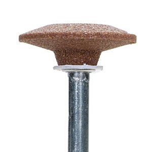 Part NO. NOR24405 Gemini 38A Vitrified Bond Mounted Point, A37, 1-1/4 x 1/4", 1/4" Shank, Aluminum Oxide