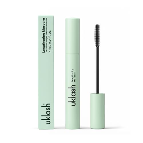 UKLASH Lengthening Mascara (Mascara) - Black Extra-Black Pigmented Water-Resistant Vegan-Friendly Paraben-Free Cruelty-Free Lengthening Formula with Double-Sided Silicone Wand