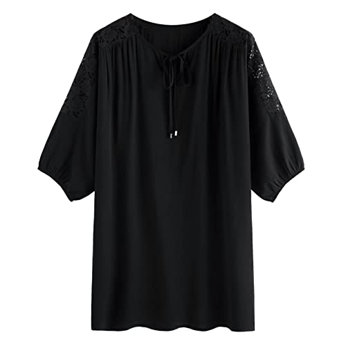 Roupas pretas 2023 gola V algodão ajuste solto bandagem básica para meninas manga longa verão outono